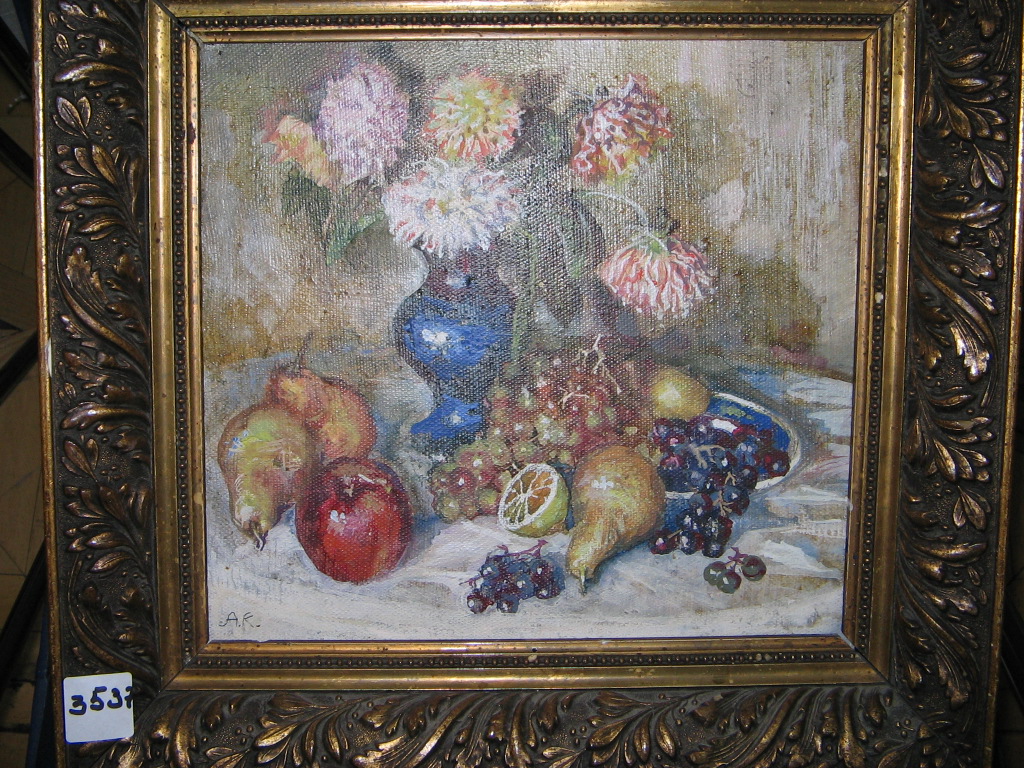 Картина  «Натюрморт з квітами та фруктами» , інв.№ 3537