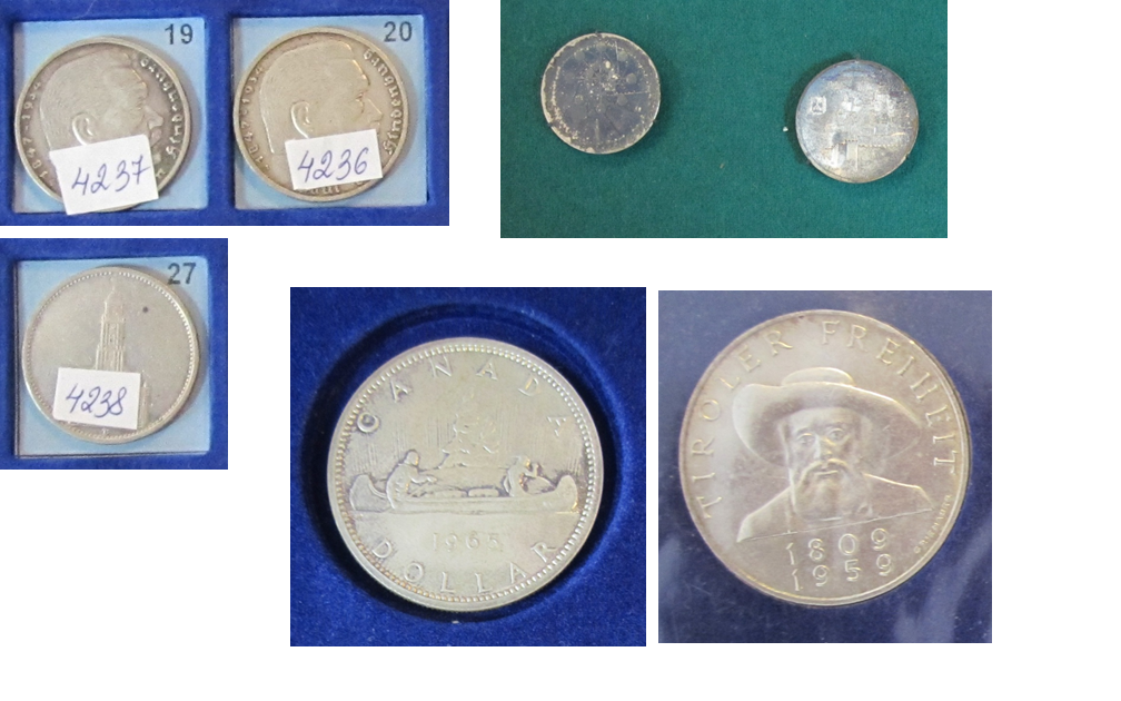 Предмети нумізматики та фалеристики: колекційні срібні монети у кількості 7 одиниць (детальна інформація в публічному паспорті активу)